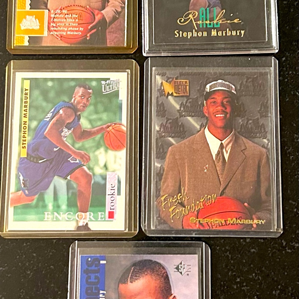 Stephon Marbury NBA Basketball Trading Cards (5) Medley